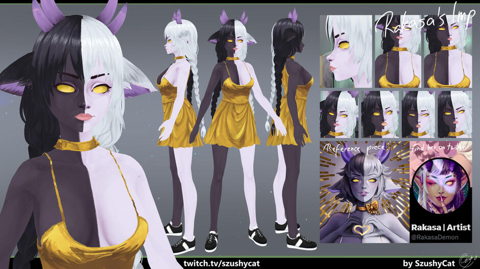 Vroid 3D Vtuber Imp model for RakasaDemon's community