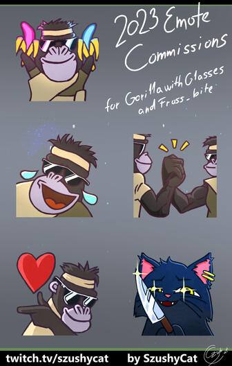 Emotes for Gori11awithGlasses and Fross_bite